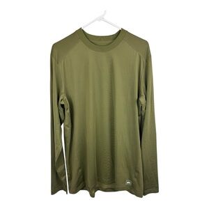 REI Shirt Mens Large Green Long Sleeve Performance Crewneck Hiking Gorpcore